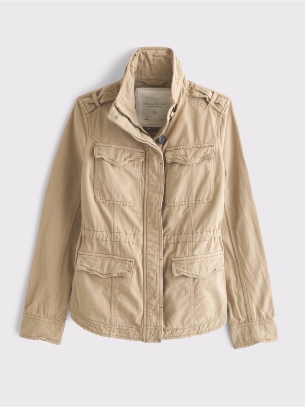 Abercrombie & Fitch Military Jacket - new with tags. Khaki, size L.